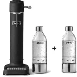 Aarke Carbonator III Sodavandsmaskine + 2 PET-flasker, Matt Black