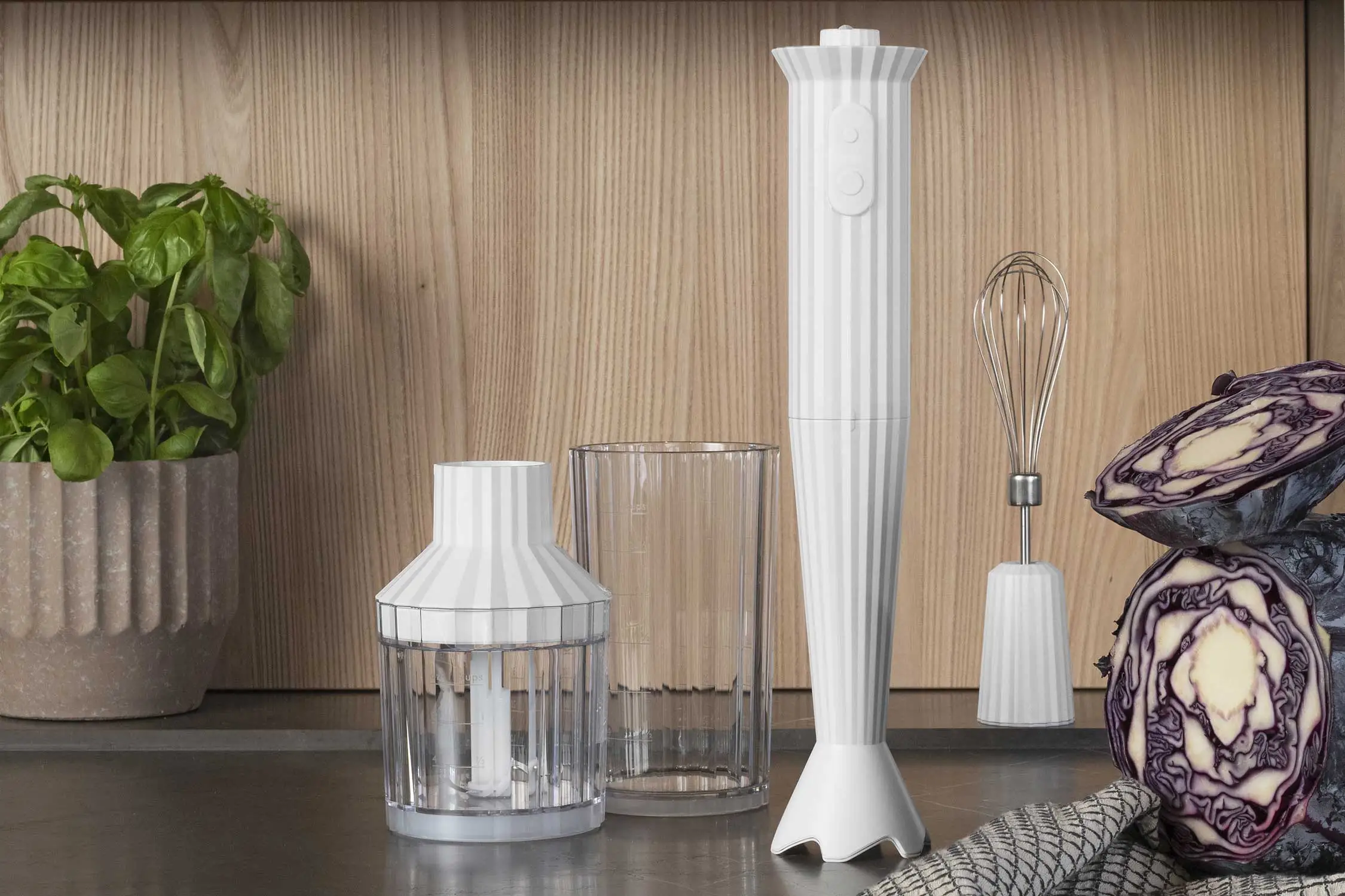 Alessi Plissé Stavblender, Hvid - Billede 2