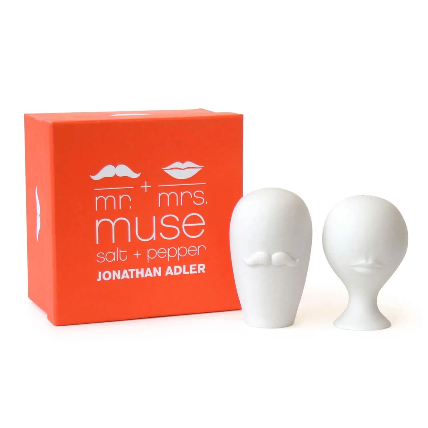 Jonathan Adler Mr. & Mrs. Muse Salt & Peberstrøer, Hvid