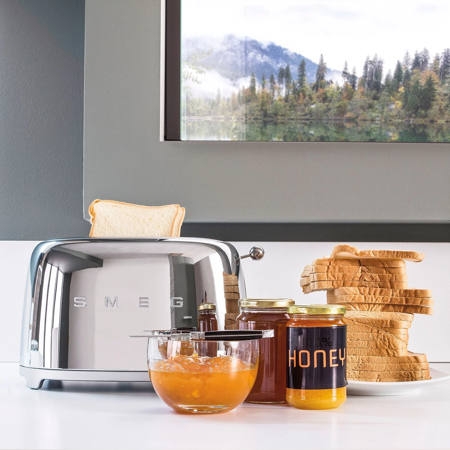 Smeg Sandwichstativ Til Brødrister 2 Skiver, 2 Stk - Billede 3